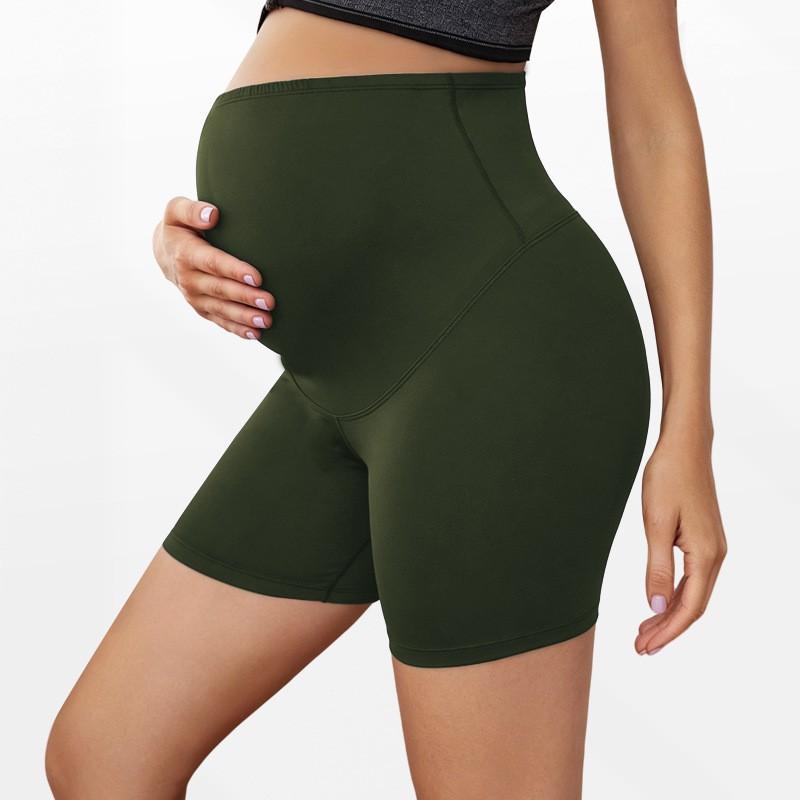 High Waist Maternity Yoga Shorts Tummy Support Butt Lifting Workout Leggings Women