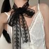 Woman Neck Scarf Head Decoration Lace Scarf Waist Decoration Vintage Lace Long Scarf Neck Decoration Lace Fabric Elegant Flowers