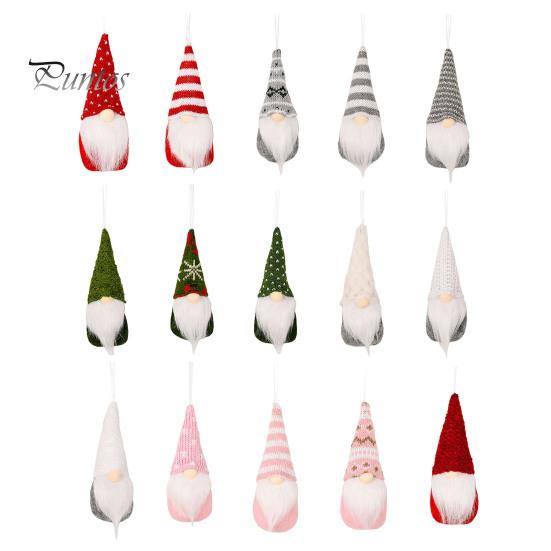 Рождественские подвесные украшения в виде гномов, плюшевые украшения в виде гномов, статуэтка безликого гнома ручной работы для украшения стены, дерева, камина, окна