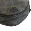 Gucci 066 Старая сумка-клатч Gucci линия Shelly с узором GG из кожи Наплечная сумка из серой кожи Женская Б/у