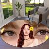 Blackpink Custom Name Round Area Rug,Carpet Rug for Living Room Bedroom Sofa Playroom Decor,Non-slip Floor Mat