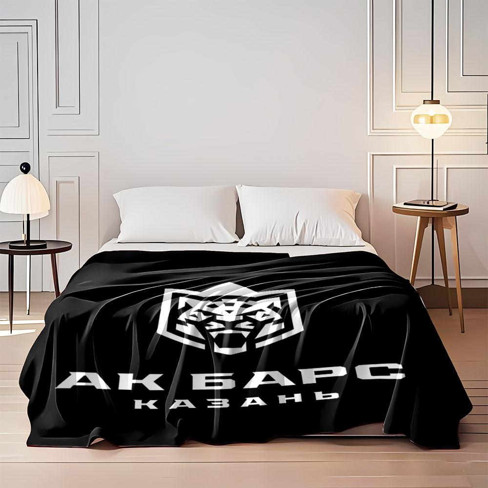 White Tiger Logo on Black print blanket soft and cozy perfect for the living room bed sofa or a nap,gift