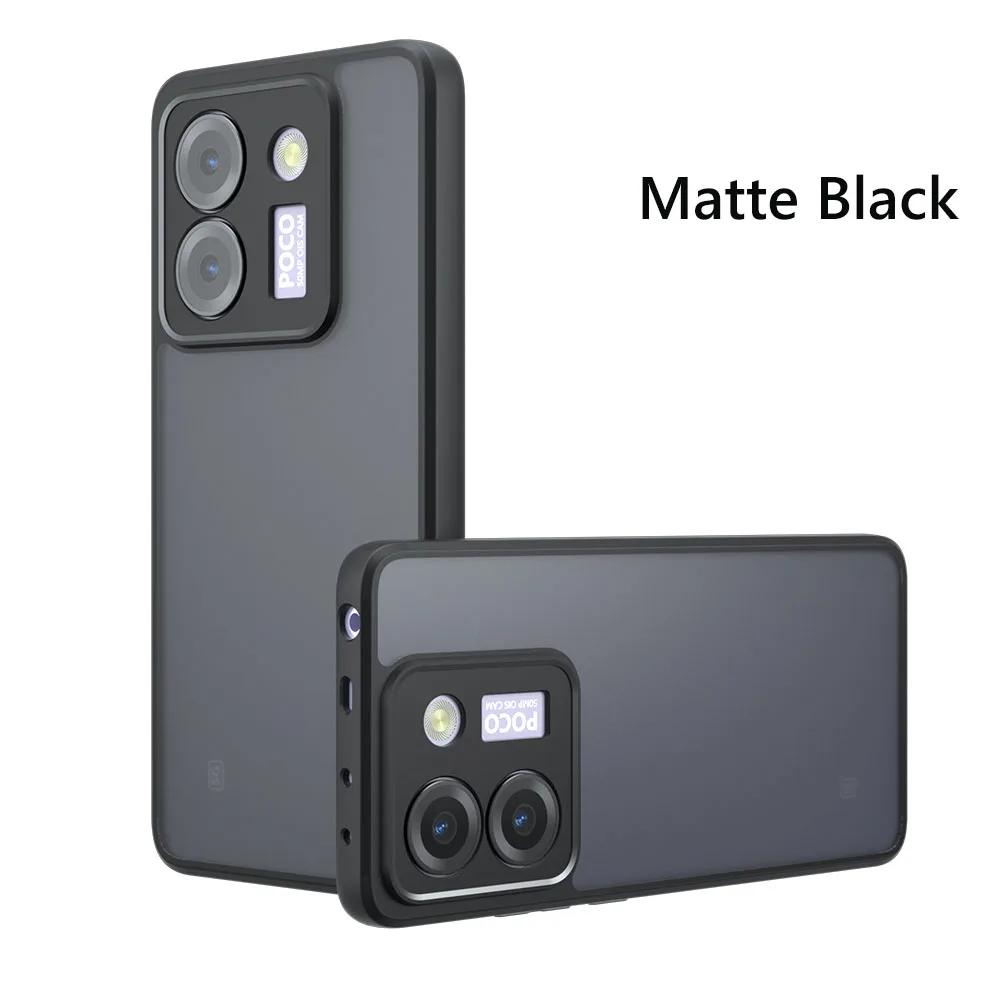 Чехол для телефона Xiaomi Poco M7 Pro PocoM7Pro 5G с защитой от ударов, из мягкого ТПУ+ПК, прозрачная матовая задняя крышка