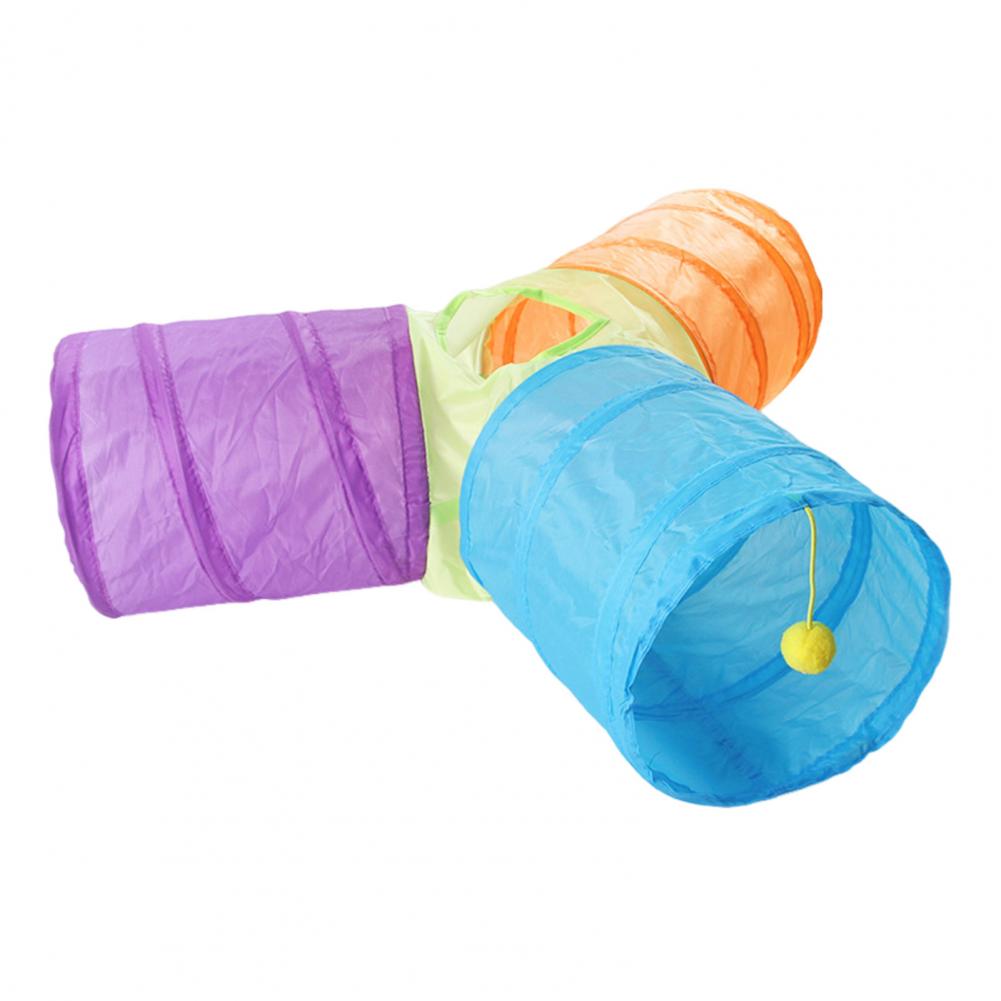 Cat Tunnel with Wire Skeleton Support High Elastic Steel Wire Frame Cat Tunnel High Elastic Steel Wire Frame Y-shaped for Cats