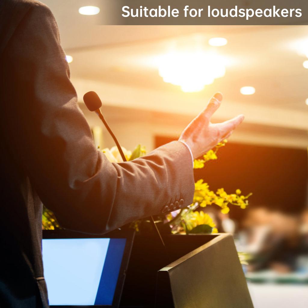 5pcs Black Foam Microphone Windscreens High-Density Covers for Headset and Lapel Mics