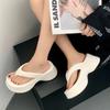 Fashion 2025 New Hot Red Chunky Platform Flip Flops Women Summer Soft Eva Cloud Slipper Woman Clip Toe Non Slip Beach Sandals Mujer