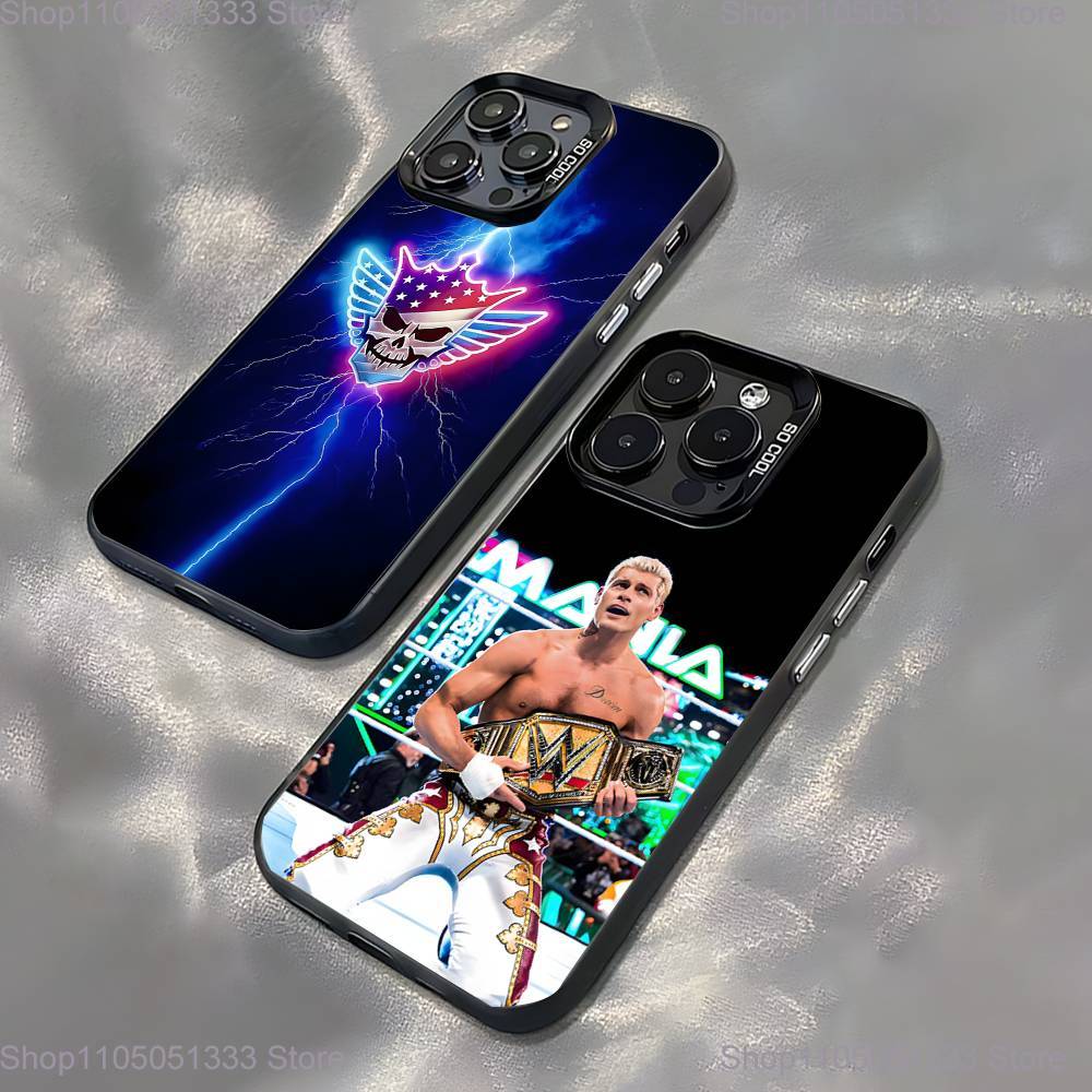 Чехол для телефона борца Коди Роудса для iPhone 16,15,14,13,12,11,Pro,XS,Max,Plus,Mini,SE Черный Матовый Конфетный Ударопрочный Чехол