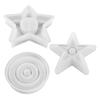 Star Round Candlestick Silicone Mold Candle Holder Tray Gypsum Resin Mold Handmade Candle Holder Mold Decoration