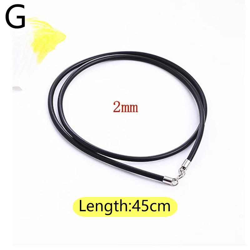 Черный резиновый кожаный веревочный колье/ожерелье с застежкой-лобстером, пряжкой, шнуром, DIY ювелирные аксессуары