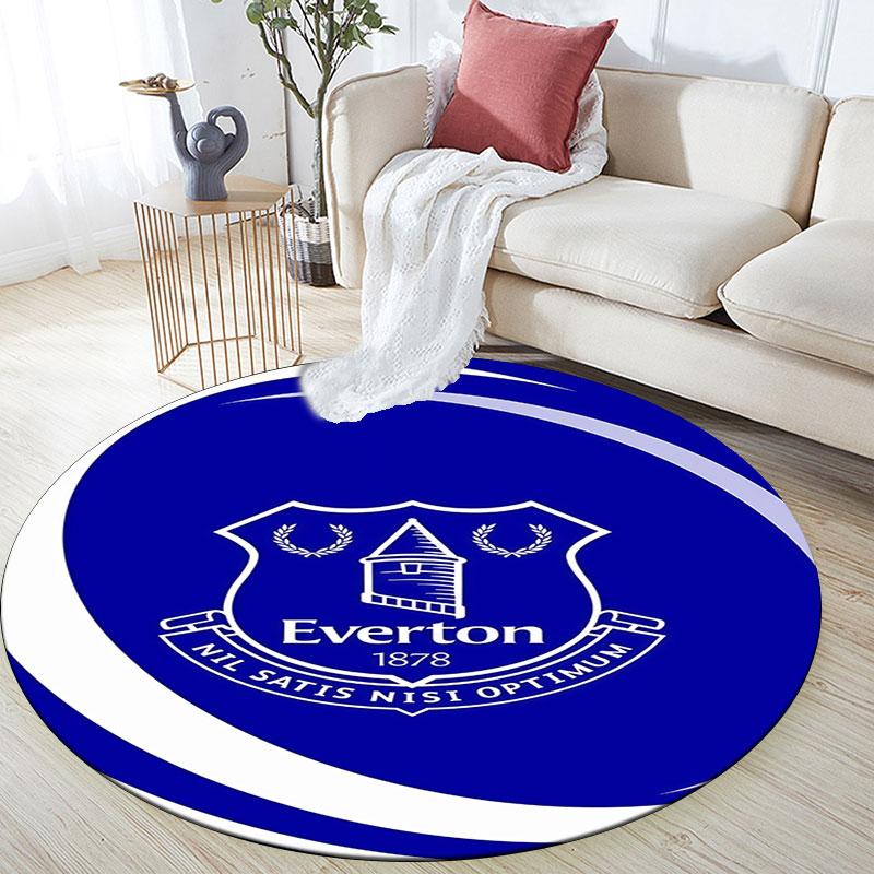 Everton pattern round rug,Carpet Rug for Living Room Bedroom Playroom ,Non-slip Floor Mat,Holiday Gifts and Birthday Gifts.