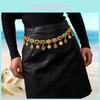 Arabic Jewelry Gold Alloy Acrylic Gem Waist Belt With Hollow Pattern For Ladies Summer Wear
