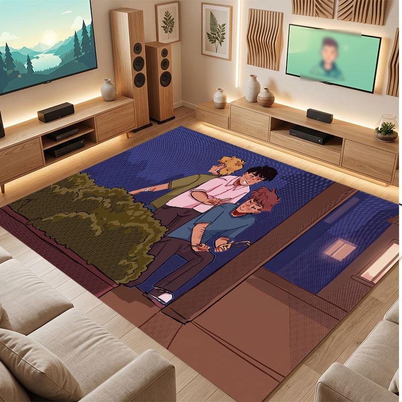 Die drei Fragezeichen Rug Soft Thick Non Slip Floor Carpet for Bedroom Living Room Home Decor