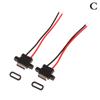 1 Set Type C 2 Pin Waterproof Female USB C Socket Port With Screw Hole Fast Charge Charging Interface USB Connector with Cable