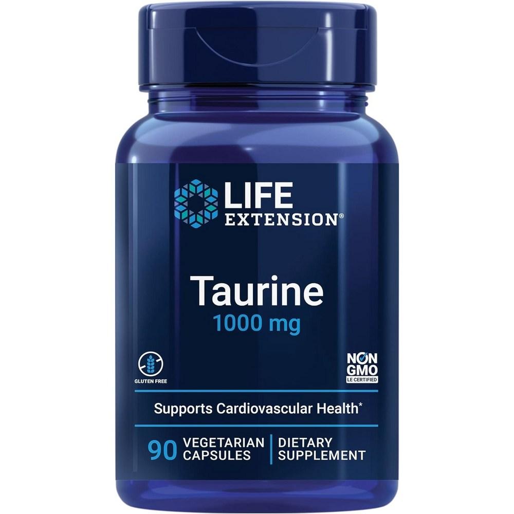 Life Extension Taurine 1000mg Vegetarian Capsules 90 Tablets 1 pcs