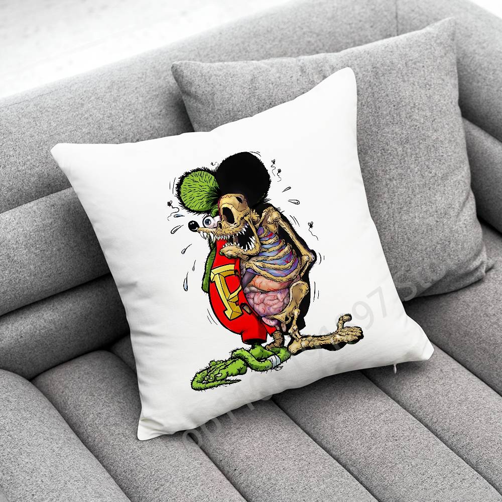 Наволочка для декоративной подушки Rat F-Fink для 30x30см 40x40см 45x45см 50x50см 55x55см Квадратная наволочка-чехол для диванной подушки