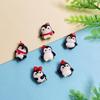 100Pcs/Lot Miniature Resin Penguin Figurines Bulk 10*15MM Mini Resin Penguin Animals Figures for Cake Topper Fairy Garden Decor