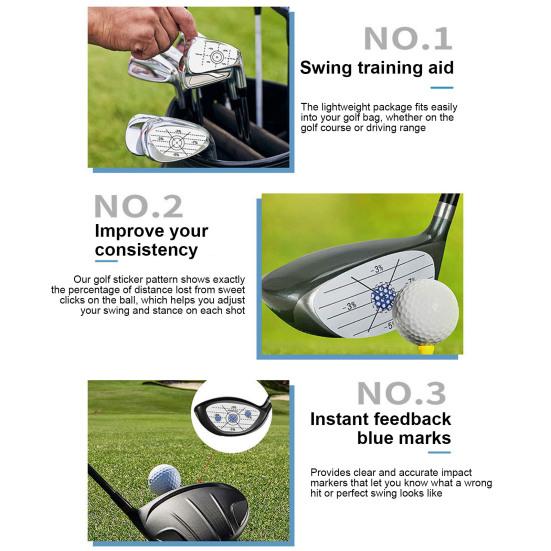 50 шт. наклейки для гольфа с наклейками на клюшки для гольфа с ударом для клюшек из железа и дерева, самообучающее пособие для обучения игре в гольф с ударом по мячу