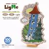 Yanoman Jigsaw Wooden Puzzle Rigmy Moomin House x Includes Piece Request Instruction and Wooden Easel 100-Piece Puzzle, (19.1 27.3 cm), 37-07,
