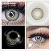 Eyeshare 2pcs Color Contact Lenses for Eyes YUCCA Blue Green Colored Lenses Yearly Cosmetic Contact Lens for Eyes Beauty Makeup