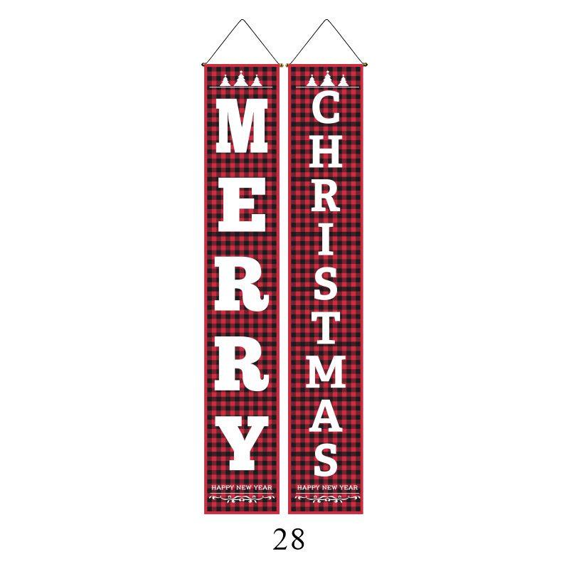 Festive Nutcracker Christmas Decoration Hanging Door Banner Soldier Character Porch Sign