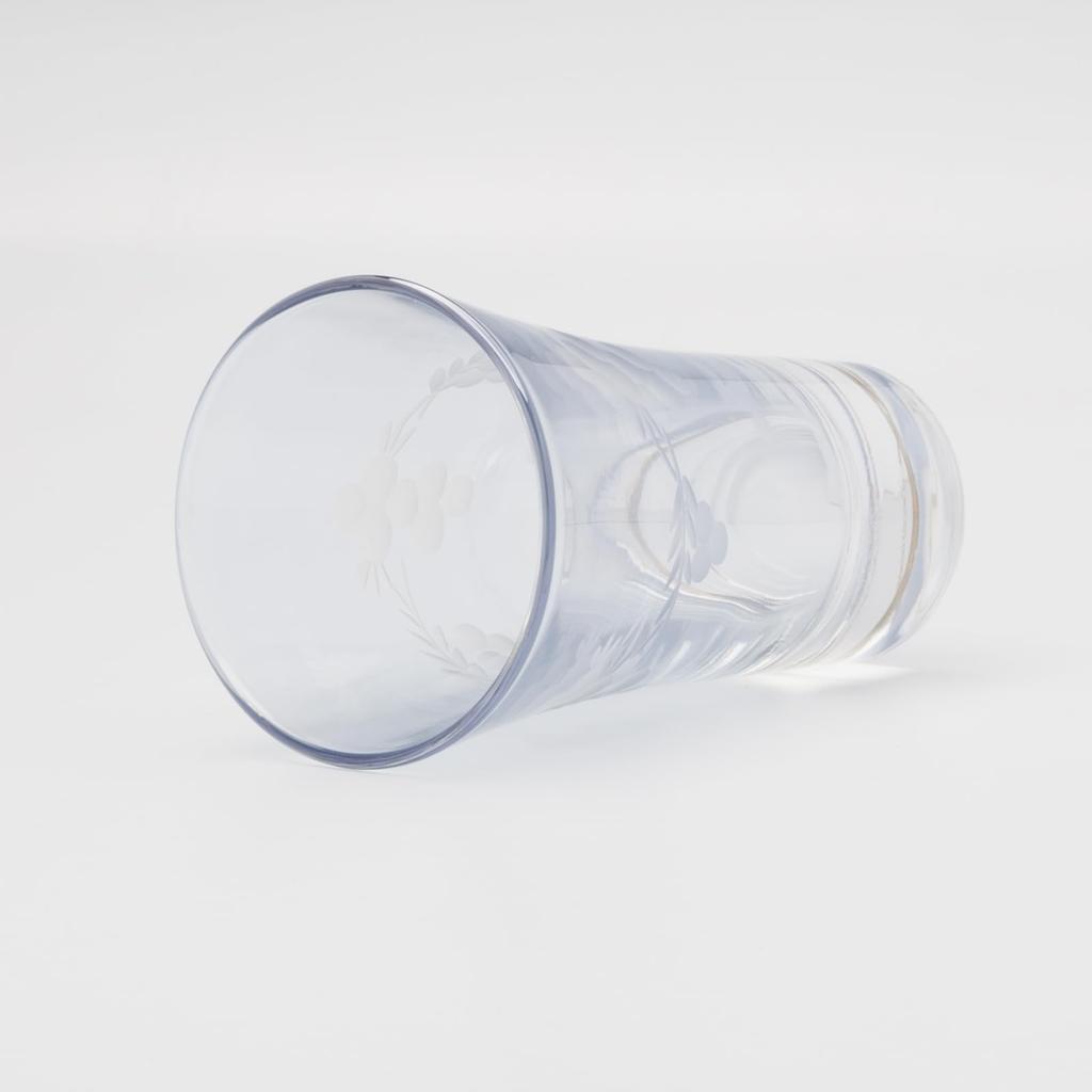 Otsuka Glass "Colorful Poem" Sake Glass, Approximately 100ml, Open-Top, Flower Kiriko Design, Blue, Made In Japan, 01145-15-1BL-1P