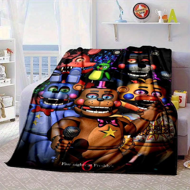 Five Nights At bears Horror Blanket Flannel Blanket for bed, sofa, Camping, Hiking, Picnic Essentials, gift for family Fan gifts