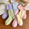 Носки из искусственного норкового флиса Детские осенне-зимние носки Candy Confinity с утолщенным флисом Теплые носки для сна Домашние носки без рукавов