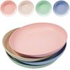 Set Of 4 19.8cm Lightweight Plastic Plates, Reusable Plates ,Camping Plate Set-Microwave