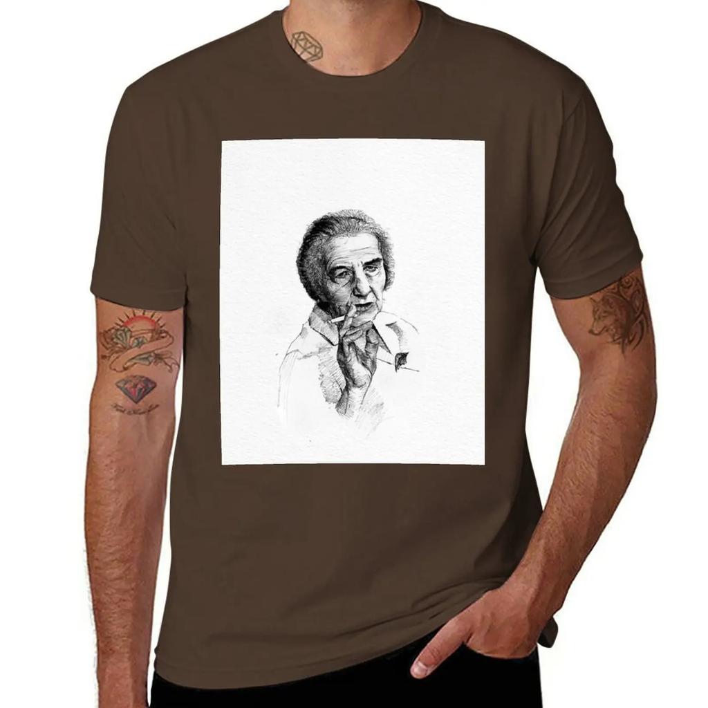 New Golda Meir Tshirt Aesthetic Clothing Black T Shirt Custom T Shirt Vintage Clothes Unisex Clothings
