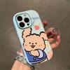 Подставка Line puppy подходит для чехла мобильного телефона Apple 17PROMAX 15/16 Huawei Honor, модель для пары.