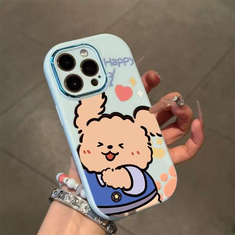 Подставка Line puppy подходит для чехла мобильного телефона Apple 17PROMAX 15/16 Huawei Honor, модель для пары.