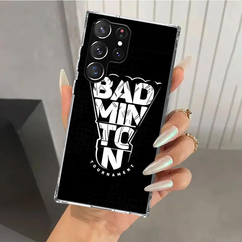 Badminton Sport Phone Case for Samsung Galaxy S26 S24 S23 Ultra S25 Edge S22 S21 Plus S20 FE + Soft Print Shell Funda Galaxy S25