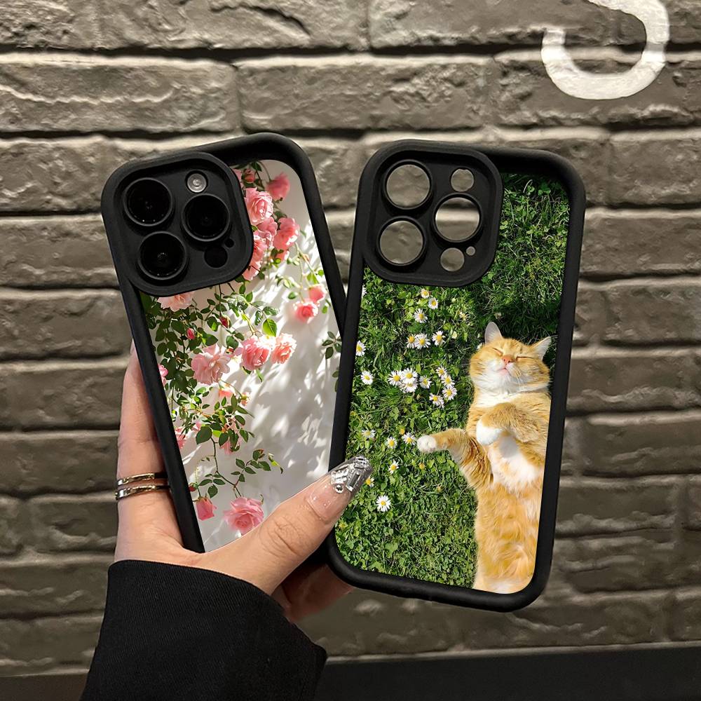 Абстрактный чехол для телефона «Цветочный рынок» для iPhone 17 16 15 14 13 12 11 Pro Max Plus Силиконовый противоударный чехол