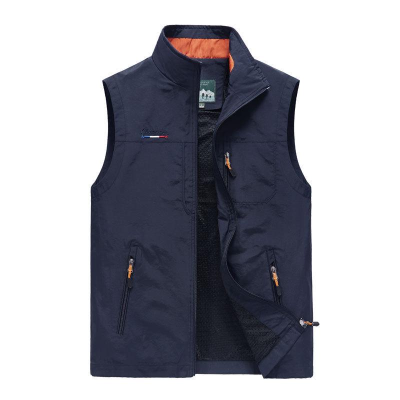 Мужской жилет для отдыха на природе, свободного покроя, большого размера, на весну и осень, для людей среднего и пожилого возраста, для спорта и отдыха