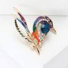 Rhinestone Woodpecker Brooch, High-end Women's Clothing Chest Flower Accessory Brooch