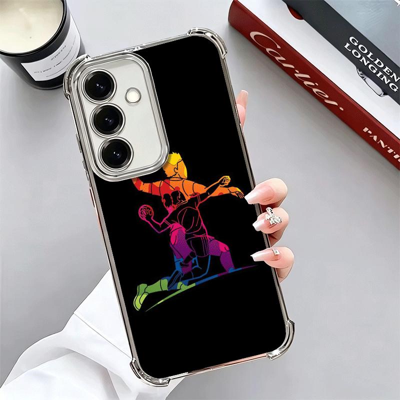Handball Sport Plating Phone Case For Samsung A17 A07 A37 A57 A16 A56 A15 A55 A14 A54 A13 A53 A26 A36 A25 A35 A24 A34 A23 A33