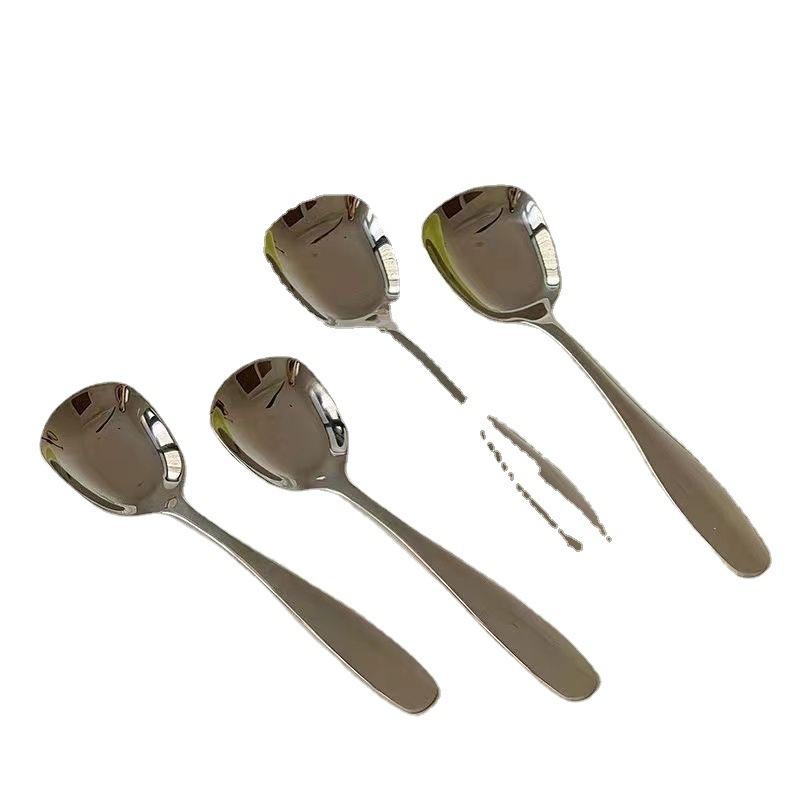 Stainless Steel Spoons Rice Spoons Simple Western Spoons Soup Spoons Ice Cream Spoons Household SpoonsWatermelon Spoons