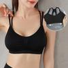 Женский спортивный бюстгальтер с несколькими бретелями, открытой спиной, пуш-ап, быстросохнущий, без косточек, бесшовный спортивный бюстгальтер со съемными подкладками