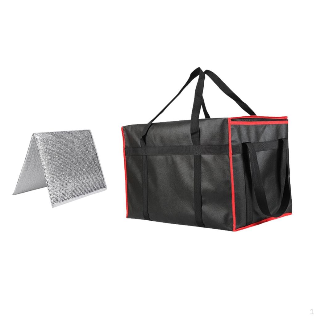 Insulated Food Delivery Bag Lightweight Pizza Warmer Camping Travel Shopping blue