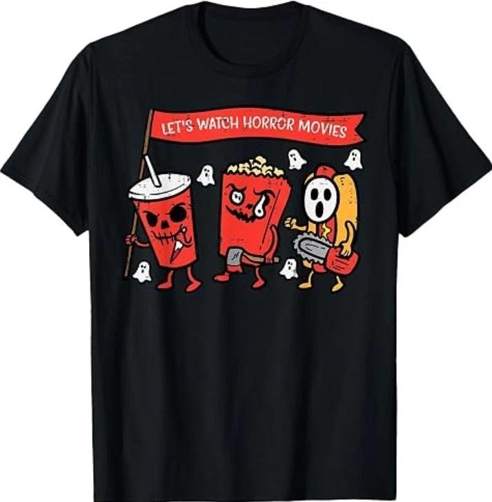 Let's Watch Horror Movies Funny Halloween T-Shirt