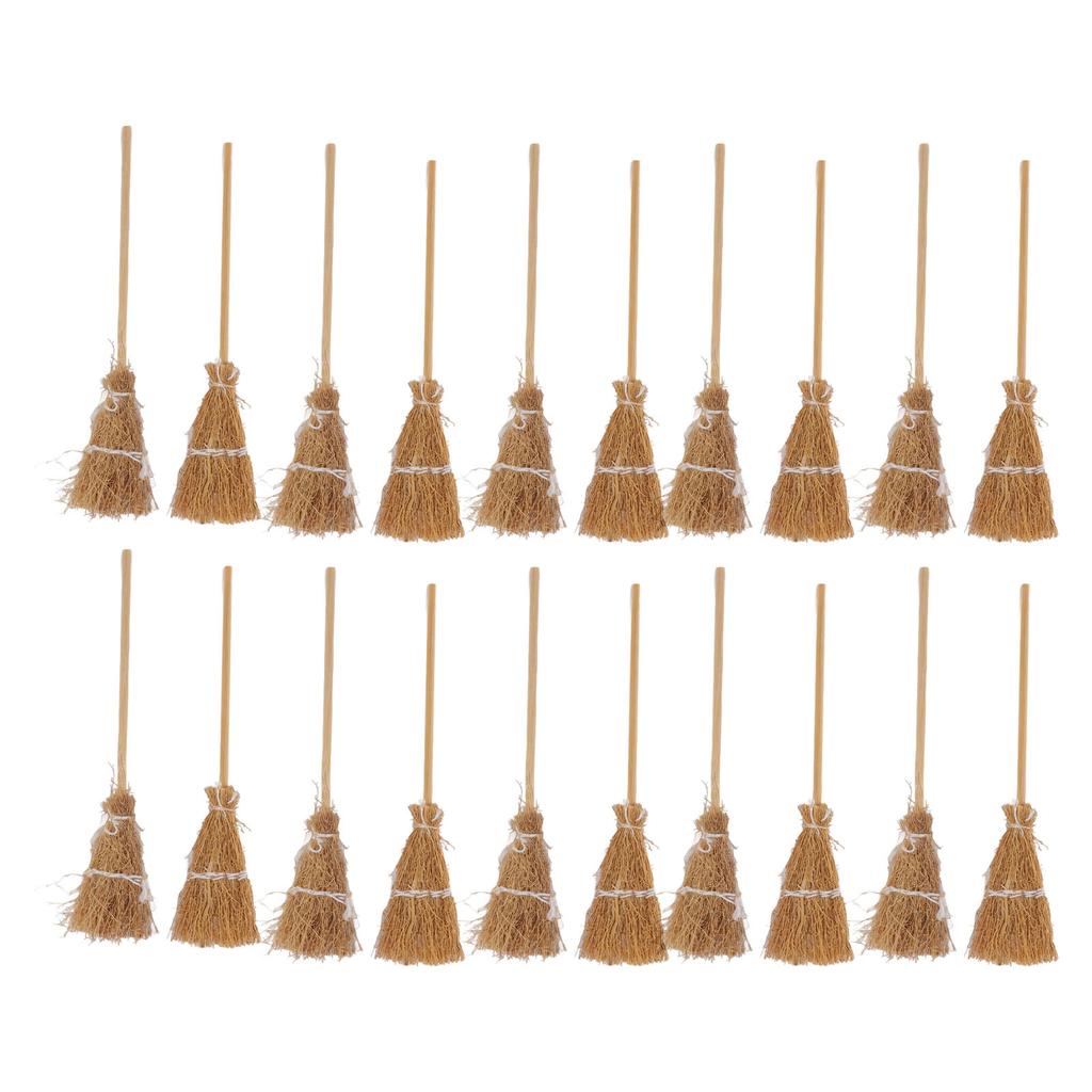 20 шт. Мини-метла ведьмы, белая веревка, украшение, сделай сам, мини-метла ведьмы для Хэллоуина