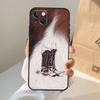 Западные Ковбойские Сапоги Ковбойские Чехол из Коровьей Кожи Для iPhone 17 Air 16 14 13 12 11 15 Pro Max 13 12 mini 15 16 Plus 16e Чехол Coque