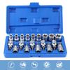 19Pcs Set 1 2in Drive Star Hex Socket Bit Kit E Type Male Female Car Repairing Tool