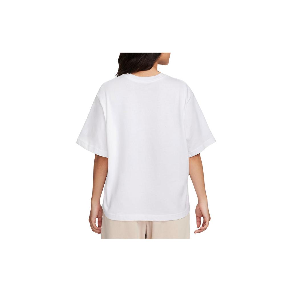 New Nike Drop Shoulder Sleeve T Shirt Women's White FJ2714-100