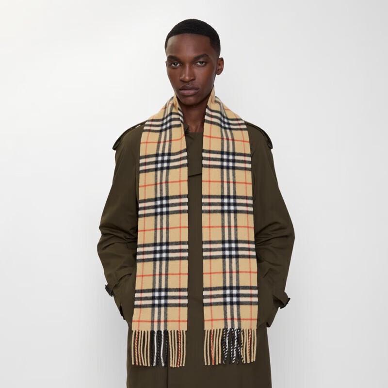 Burberry Узкий кашемировый шарф в клетку