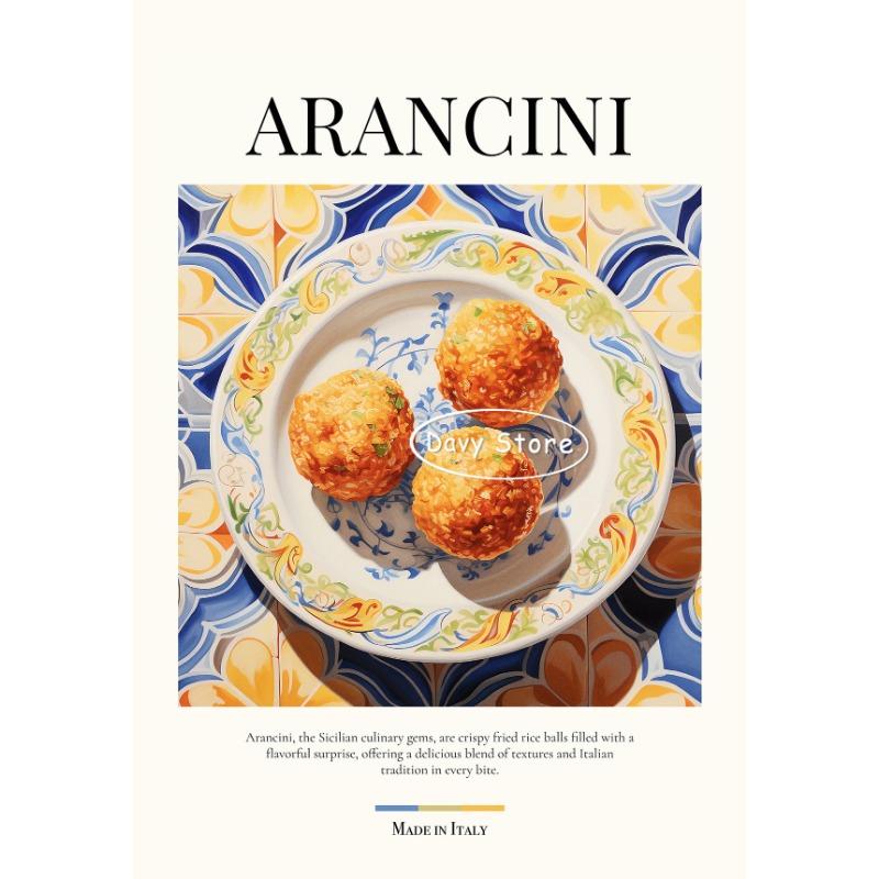 Кухонный постер с едой Пататас Бравас Чуррос Пицца Блины Холст Живопись Принты Настенная картина для бара Столовой Домашний декор