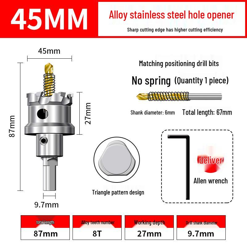 High Hardness Stainless Steel Alloy Drill Bit for Metal and Aluminum Reaming