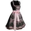 European & American Plus Size Oktoberfest Bavarian Blue Floral Beer Dress Cosplay Costume