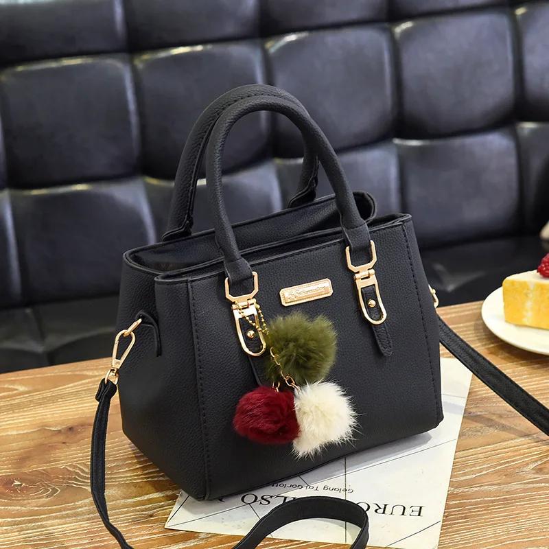 Female PU Leather Bags with Top Handle Double Layer Shoulder Bag Large Capacity Hairdresser Crossbody Bag