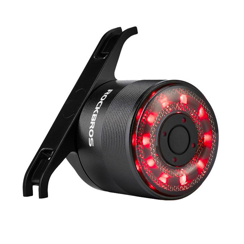 Q1 Rear Bike Light 7 Color LED Strobe + USB-C - USB-A Cable - Black